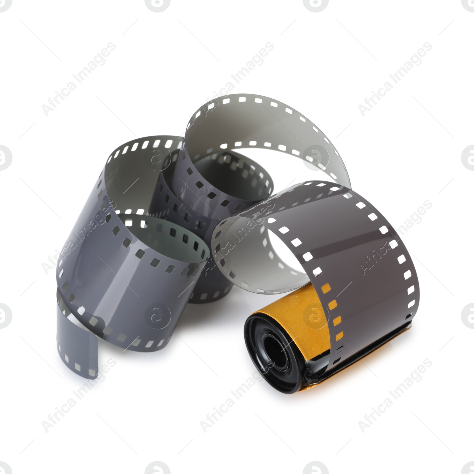 Roll of photographic film isolated on white Photo of Roll of photographic film isolated on white
