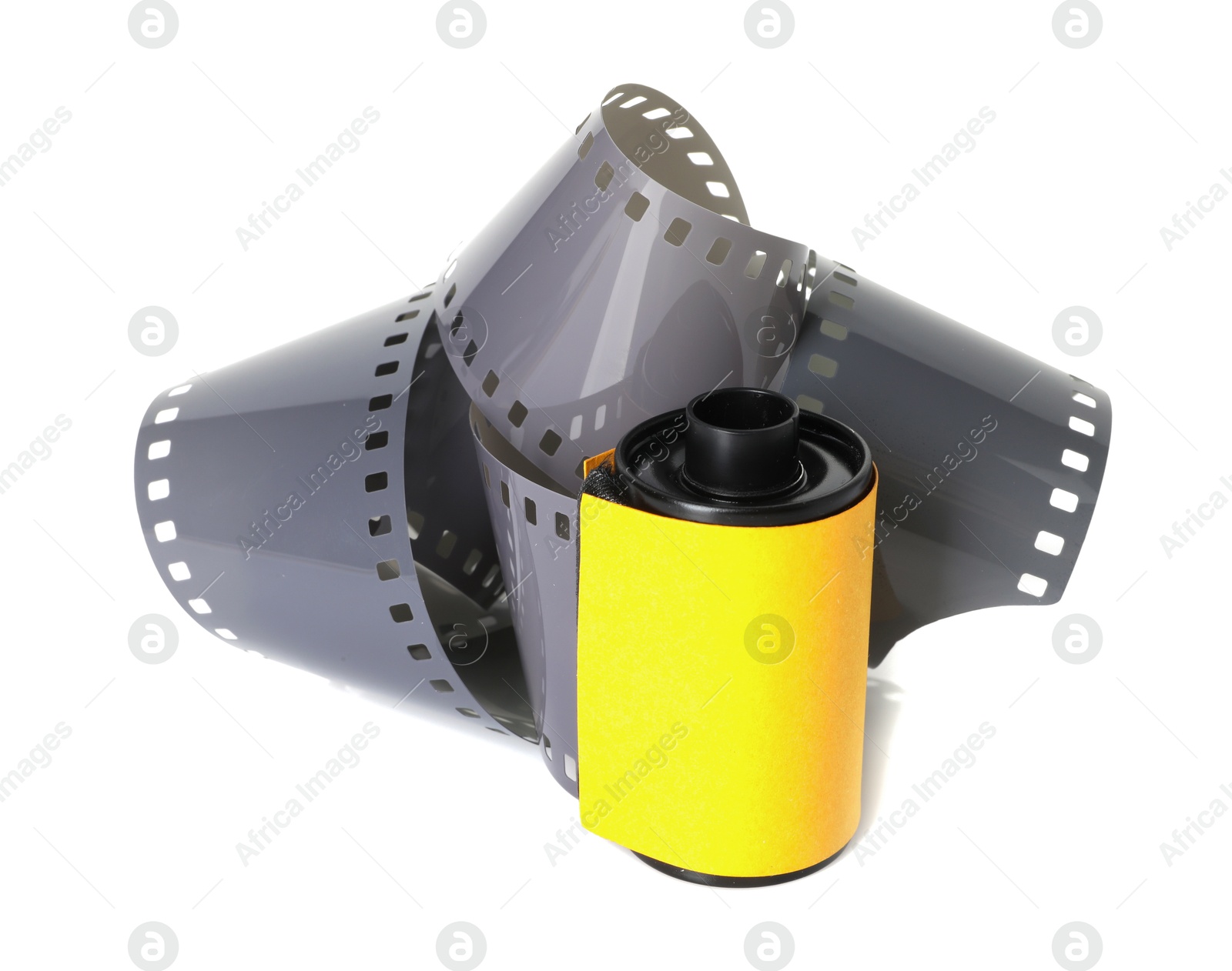 Roll of photographic film isolated on white Photo of Roll of photographic film isolated on white