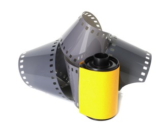 Photo of Roll of photographic film isolated on white