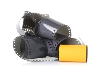 Photo of Roll of photographic film isolated on white