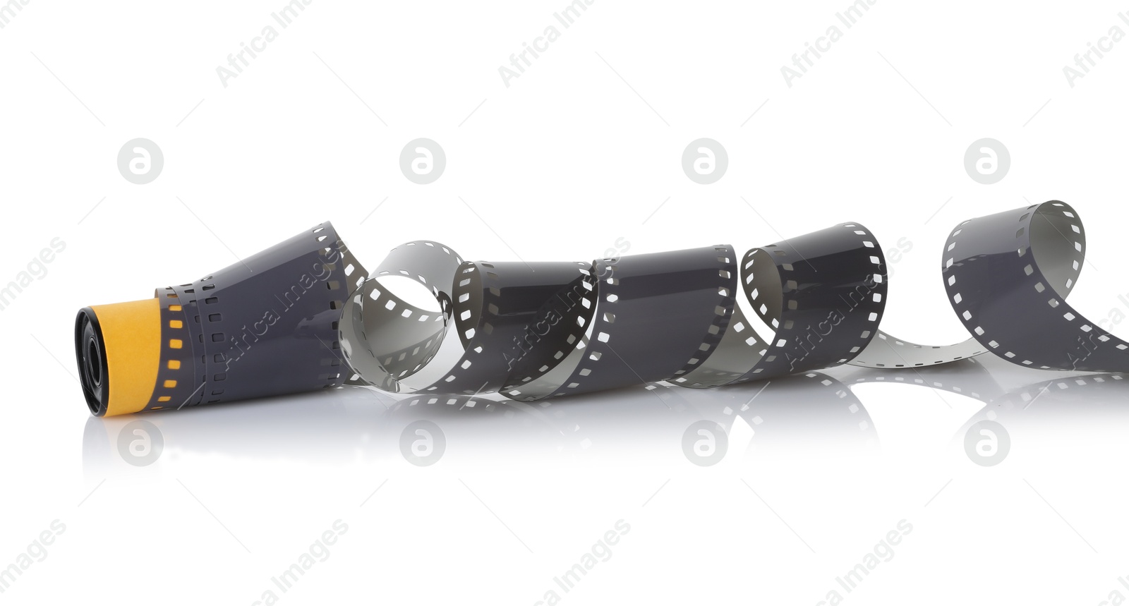 Roll of photographic film isolated on white Photo of Roll of photographic film isolated on white