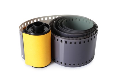 Photo of Roll of photographic film isolated on white