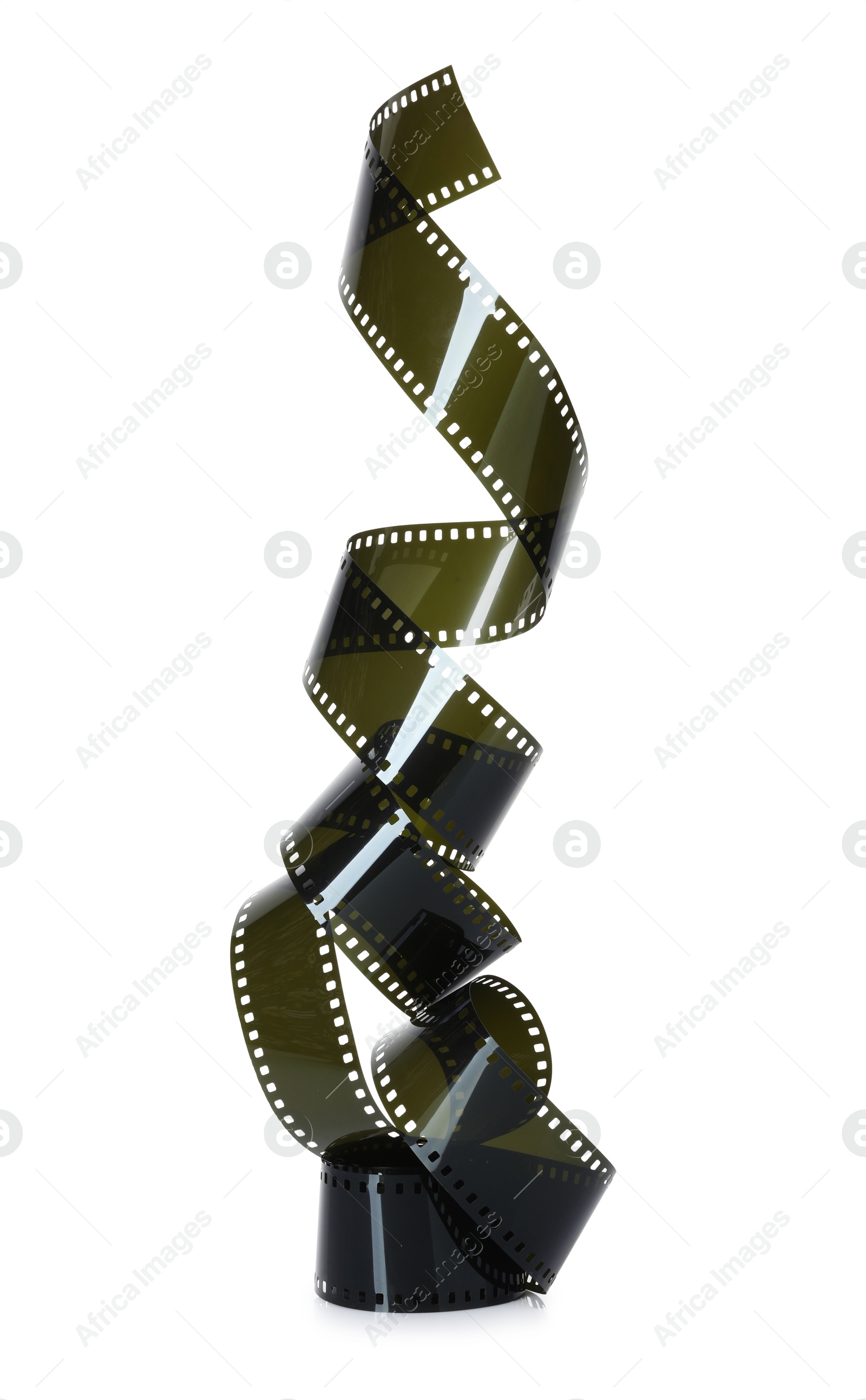 Photo of Strip of photographic film isolated on white