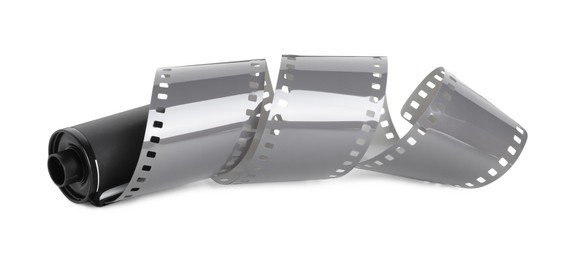 Photo of Roll of photographic film isolated on white