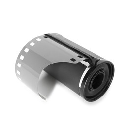 Photo of Roll of photographic film isolated on white