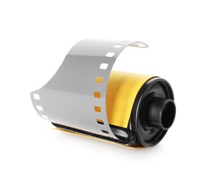 Photo of Roll of photographic film isolated on white