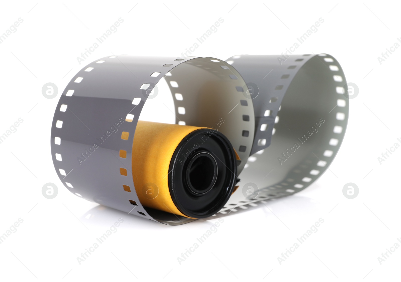 Photo of Roll of photographic film isolated on white