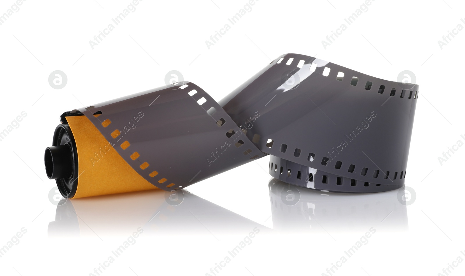 Roll of photographic film isolated on white Photo of Roll of photographic film isolated on white
