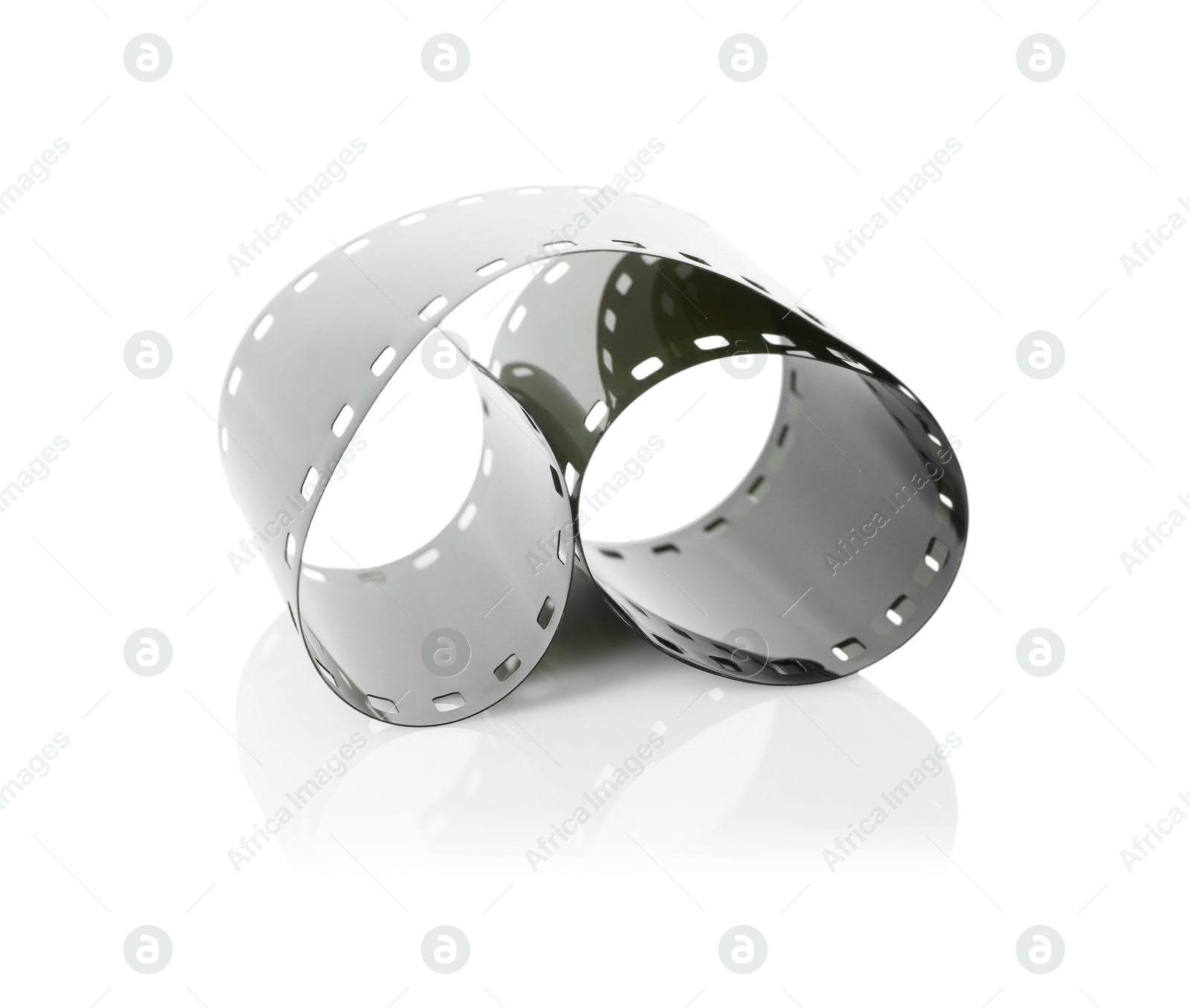 Photo of Strip of photographic film isolated on white