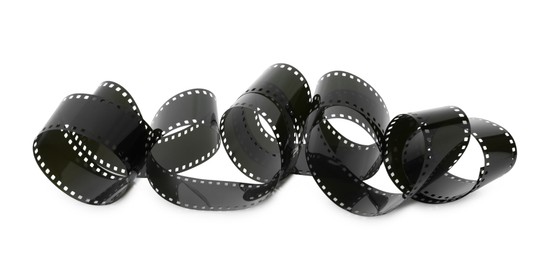 Photo of Strip of photographic film isolated on white