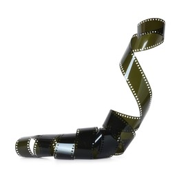 Photo of Strip of photographic film isolated on white