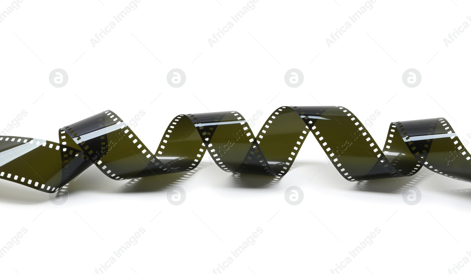 Photo of Strip of photographic film isolated on white