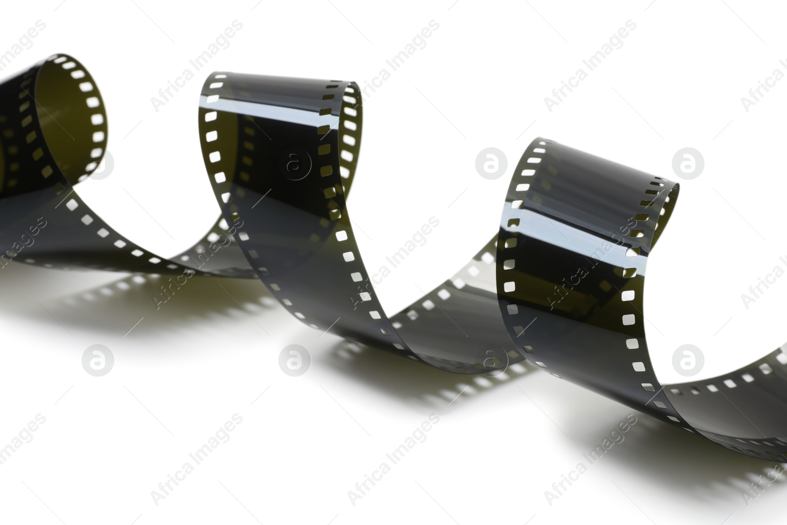 Photo of Strip of photographic film isolated on white