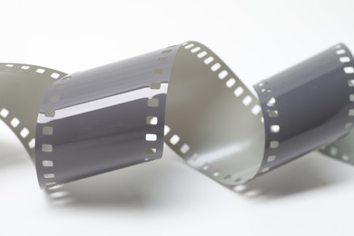 Photo of Strip of photographic film on white background