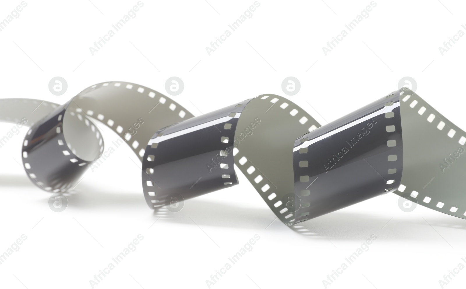 Photo of Strip of photographic film isolated on white