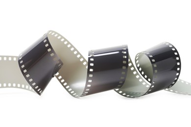 Photo of Strip of photographic film isolated on white