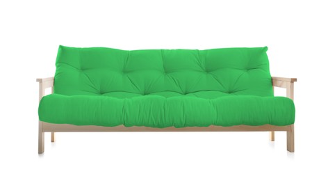 Image of Green sofa isolated on white. Furniture for living room interior