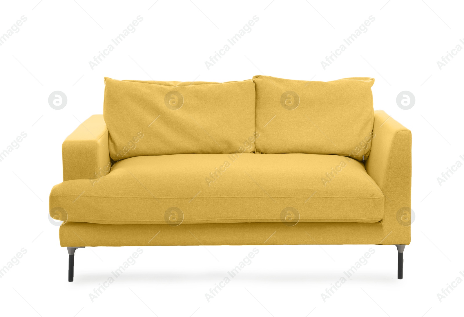 Yellow sofa isolated on white. Furniture for living room interior Image of Yellow sofa isolated on white. Furniture for living room interior