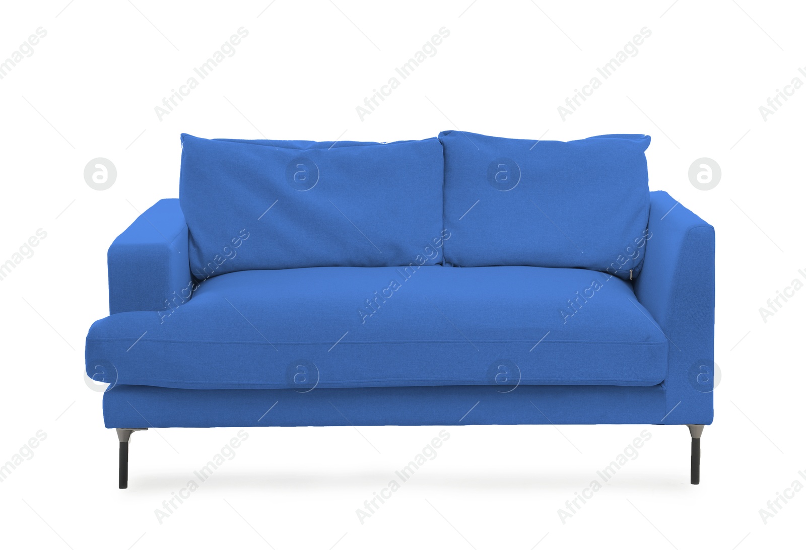 Blue sofa isolated on white. Furniture for living room interior Image of Blue sofa isolated on white. Furniture for living room interior