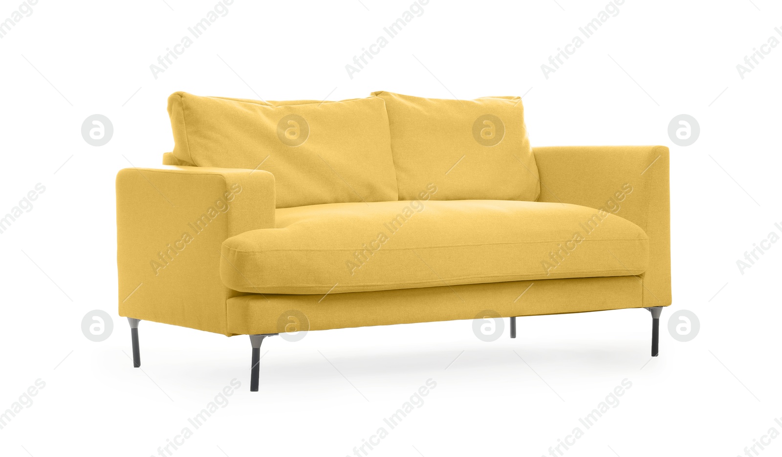Yellow sofa isolated on white. Furniture for living room interior Image of Yellow sofa isolated on white. Furniture for living room interior