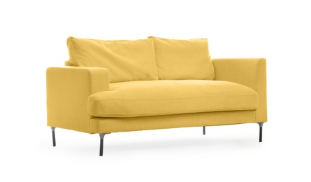 Image of Yellow sofa isolated on white. Furniture for living room interior