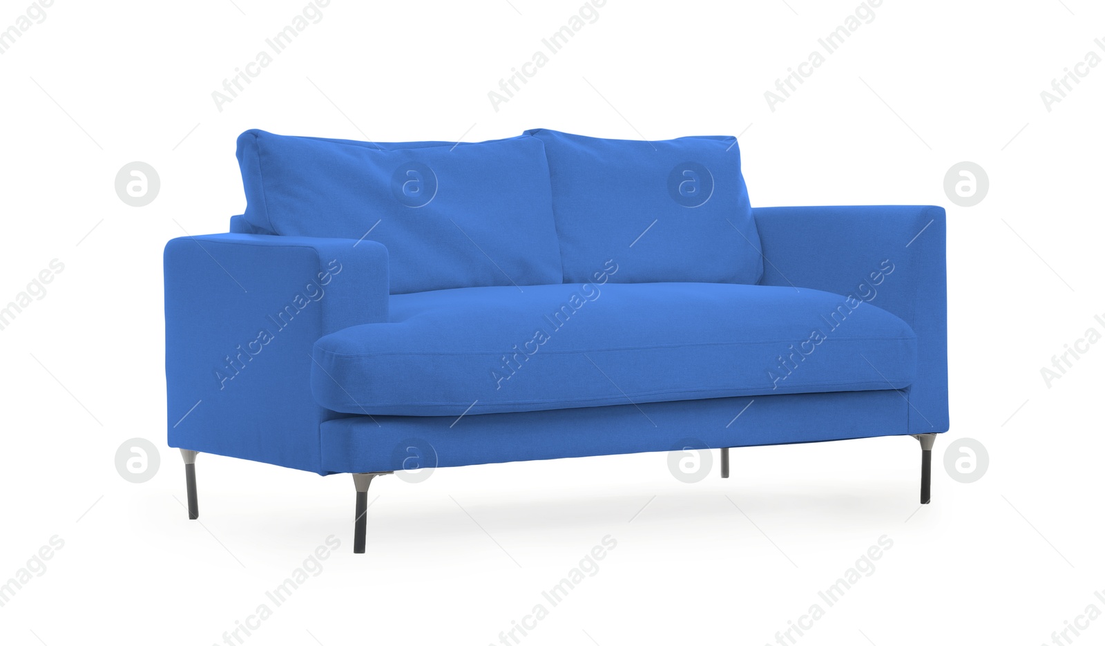 Blue sofa isolated on white. Furniture for living room interior Image of Blue sofa isolated on white. Furniture for living room interior