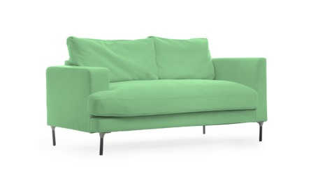 Image of Light green sofa isolated on white. Furniture for living room interior