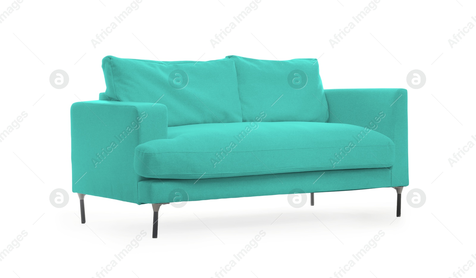 Turquoise sofa isolated on white. Furniture for living room interior Image of Turquoise sofa isolated on white. Furniture for living room interior