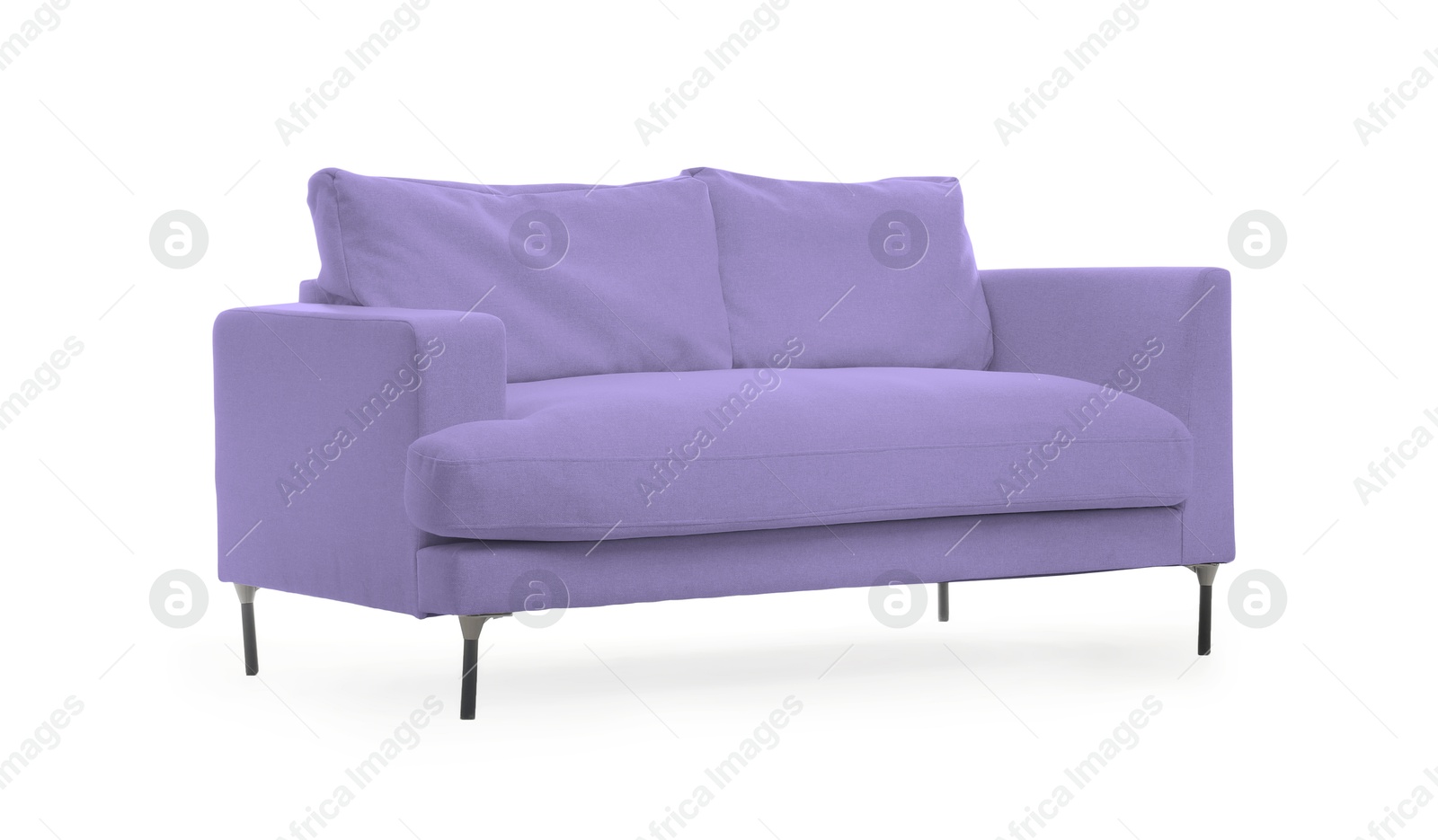 Contemporary purple sofa isolated on white. Furniture for living room interior Image of Contemporary purple sofa isolated on white. Furniture for living room interior