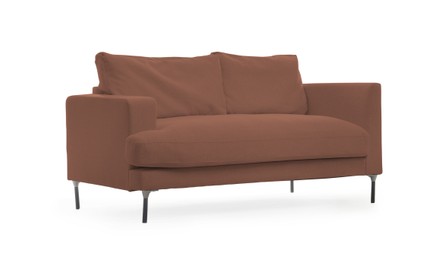 Image of Brown sofa isolated on white. Furniture for living room interior
