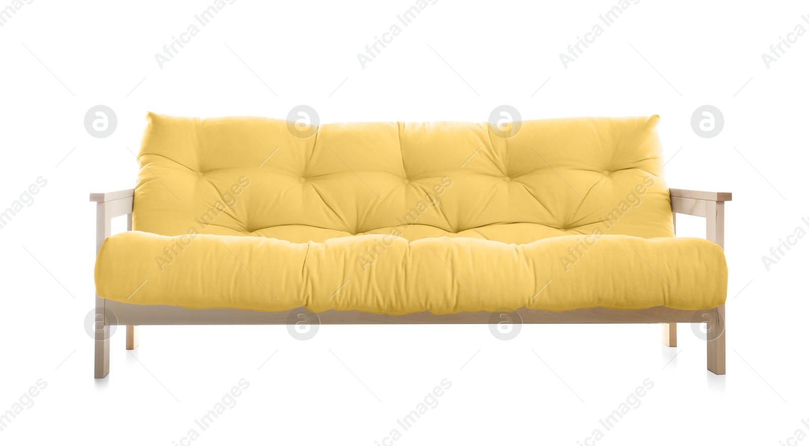 Yellow sofa isolated on white. Furniture for living room interior Image of Yellow sofa isolated on white. Furniture for living room interior
