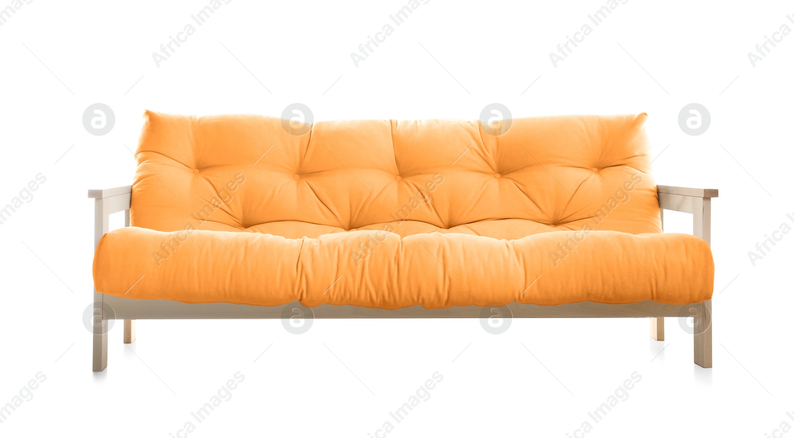 Orange sofa isolated on white. Furniture for living room interior Image of Orange sofa isolated on white. Furniture for living room interior