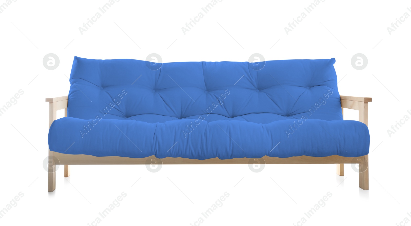 Blue sofa isolated on white. Furniture for living room interior Image of Blue sofa isolated on white. Furniture for living room interior