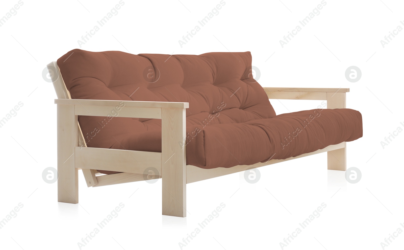 Brown sofa isolated on white. Furniture for living room interior Image of Brown sofa isolated on white. Furniture for living room interior