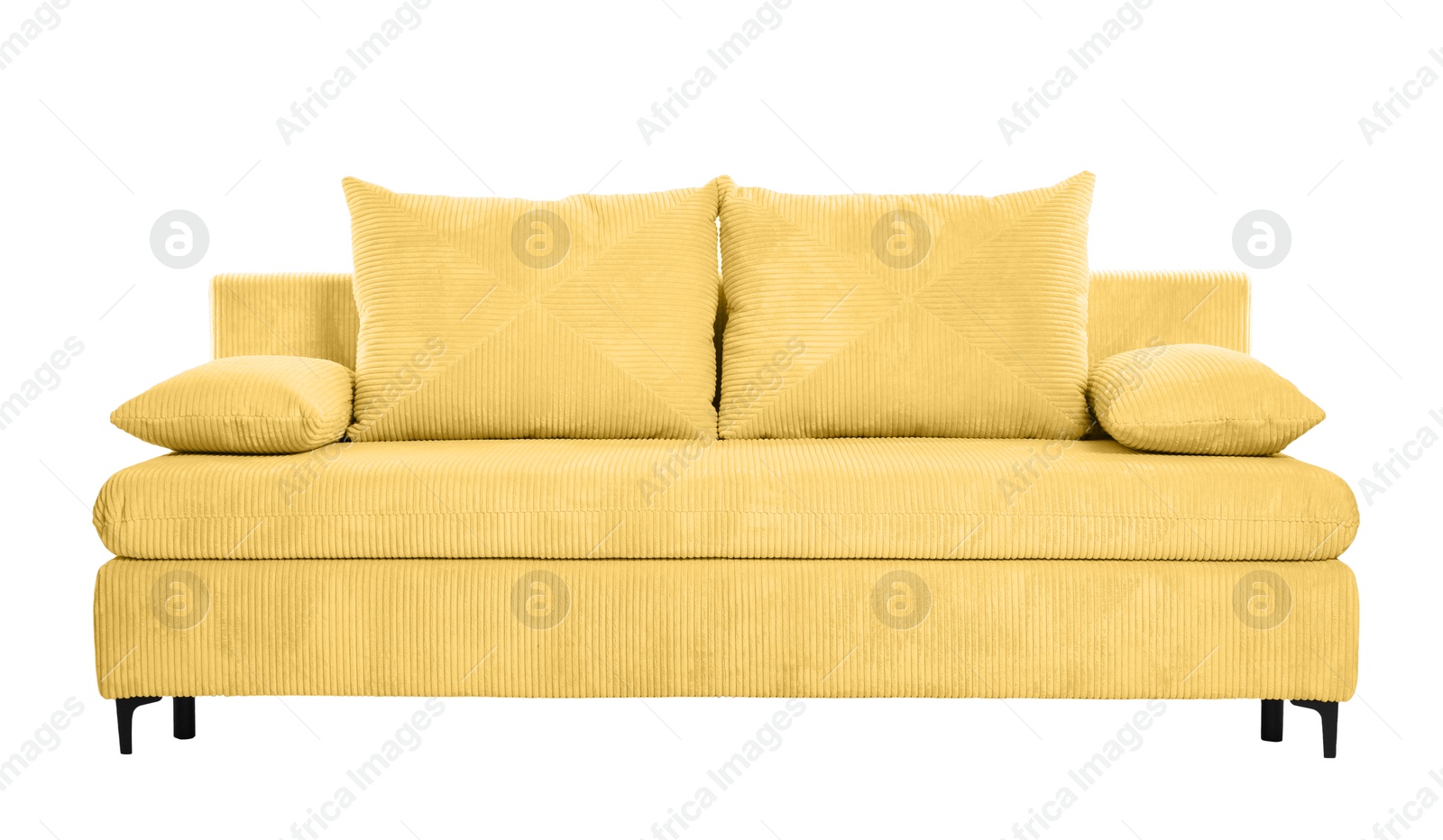 Yellow sofa isolated on white. Furniture for living room interior Image of Yellow sofa isolated on white. Furniture for living room interior