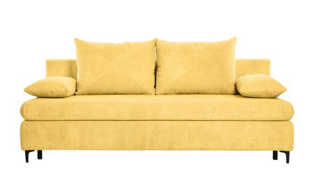 Image of Yellow sofa isolated on white. Furniture for living room interior