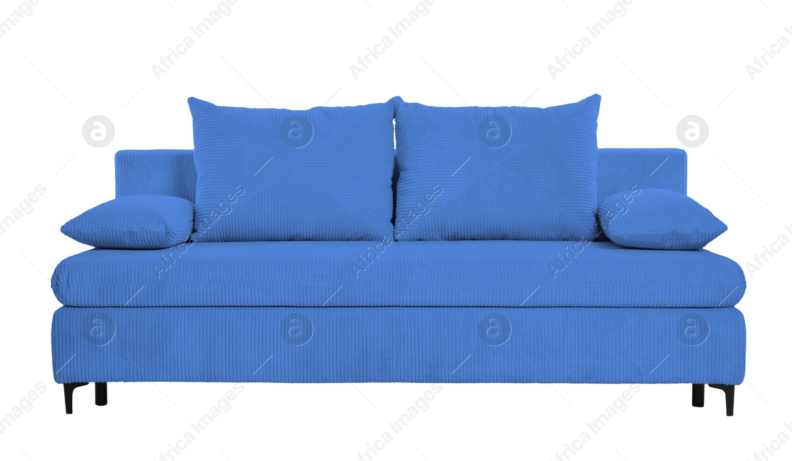 Blue sofa isolated on white. Furniture for living room interior Image of Blue sofa isolated on white. Furniture for living room interior