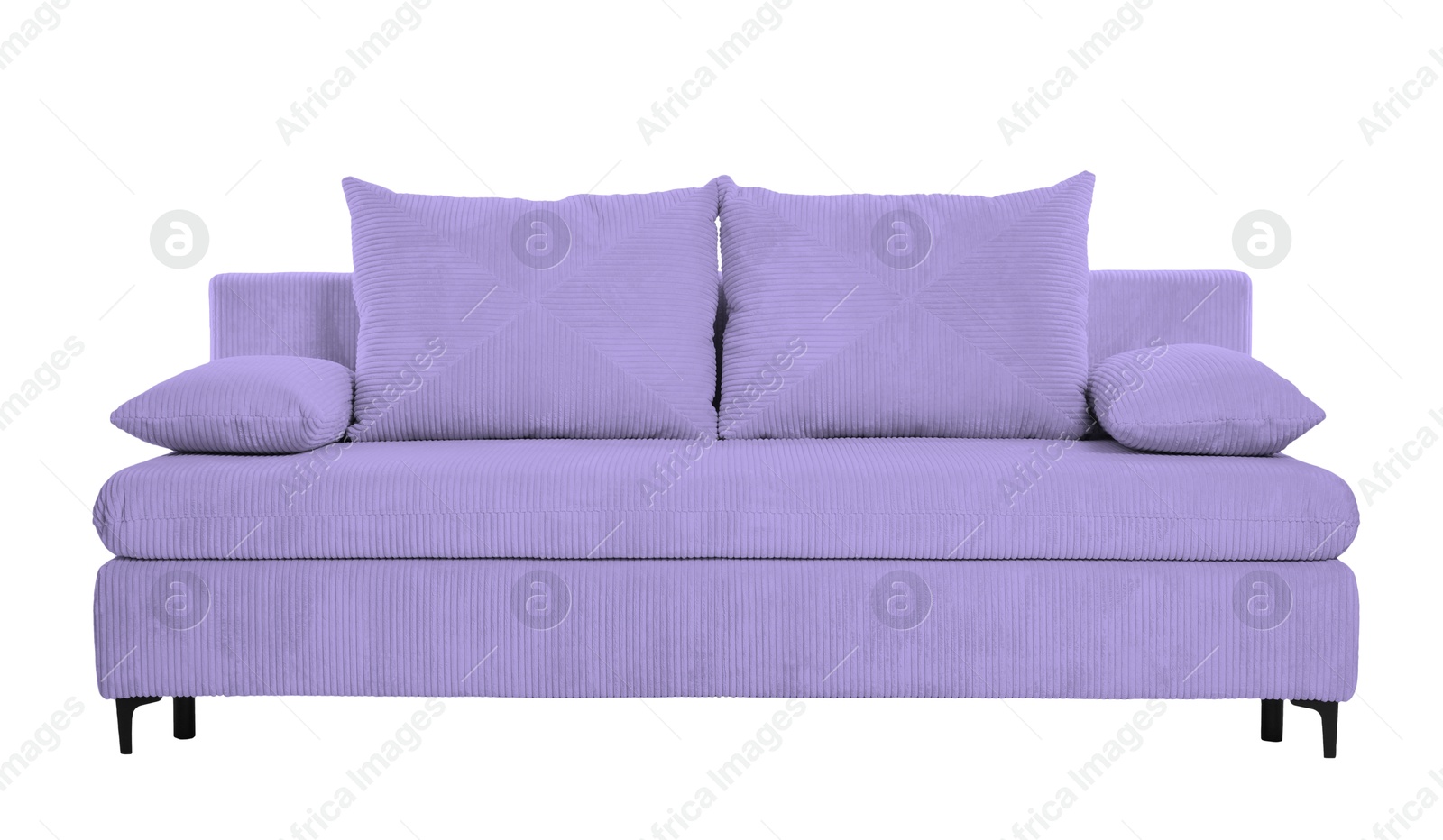 Pastel purple sofa isolated on white. Furniture for living room interior Image of Pastel purple sofa isolated on white. Furniture for living room interior