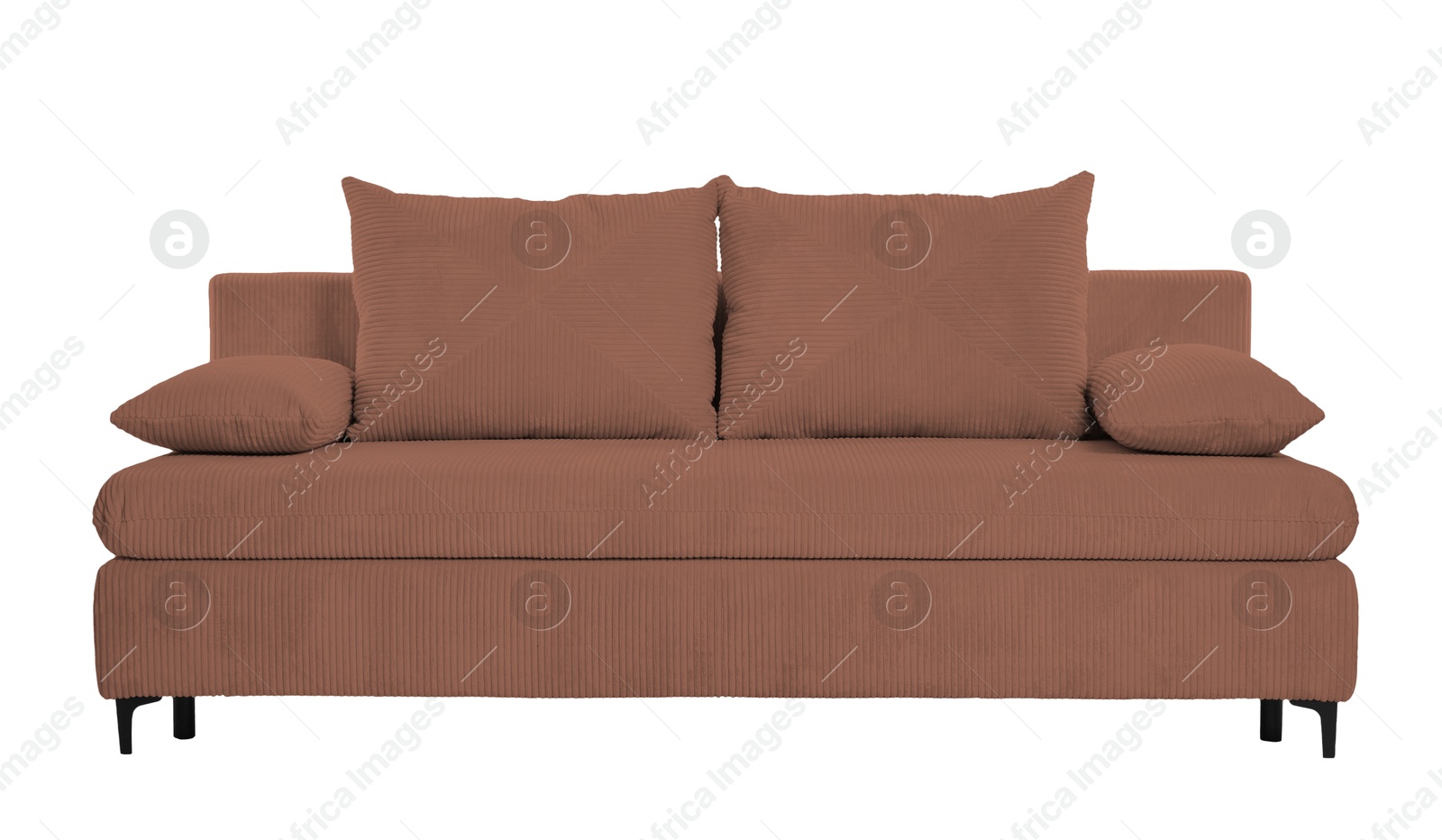 Brown sofa isolated on white. Furniture for living room interior Image of Brown sofa isolated on white. Furniture for living room interior
