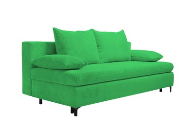 Image of Green sofa isolated on white. Furniture for living room interior