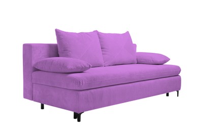 Image of Violet sofa isolated on white. Furniture for living room interior