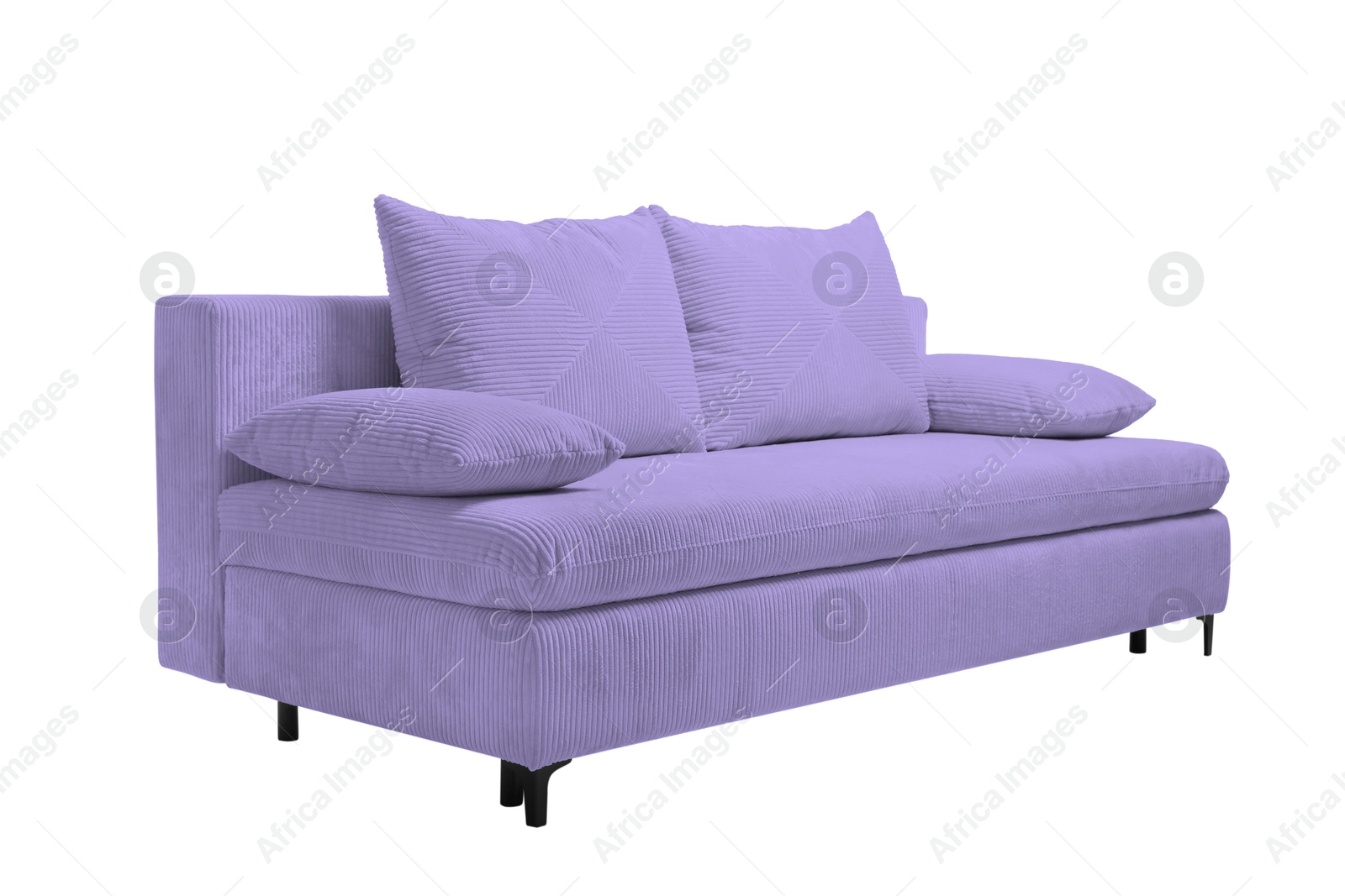 Pastel purple sofa isolated on white. Furniture for living room interior Image of Pastel purple sofa isolated on white. Furniture for living room interior