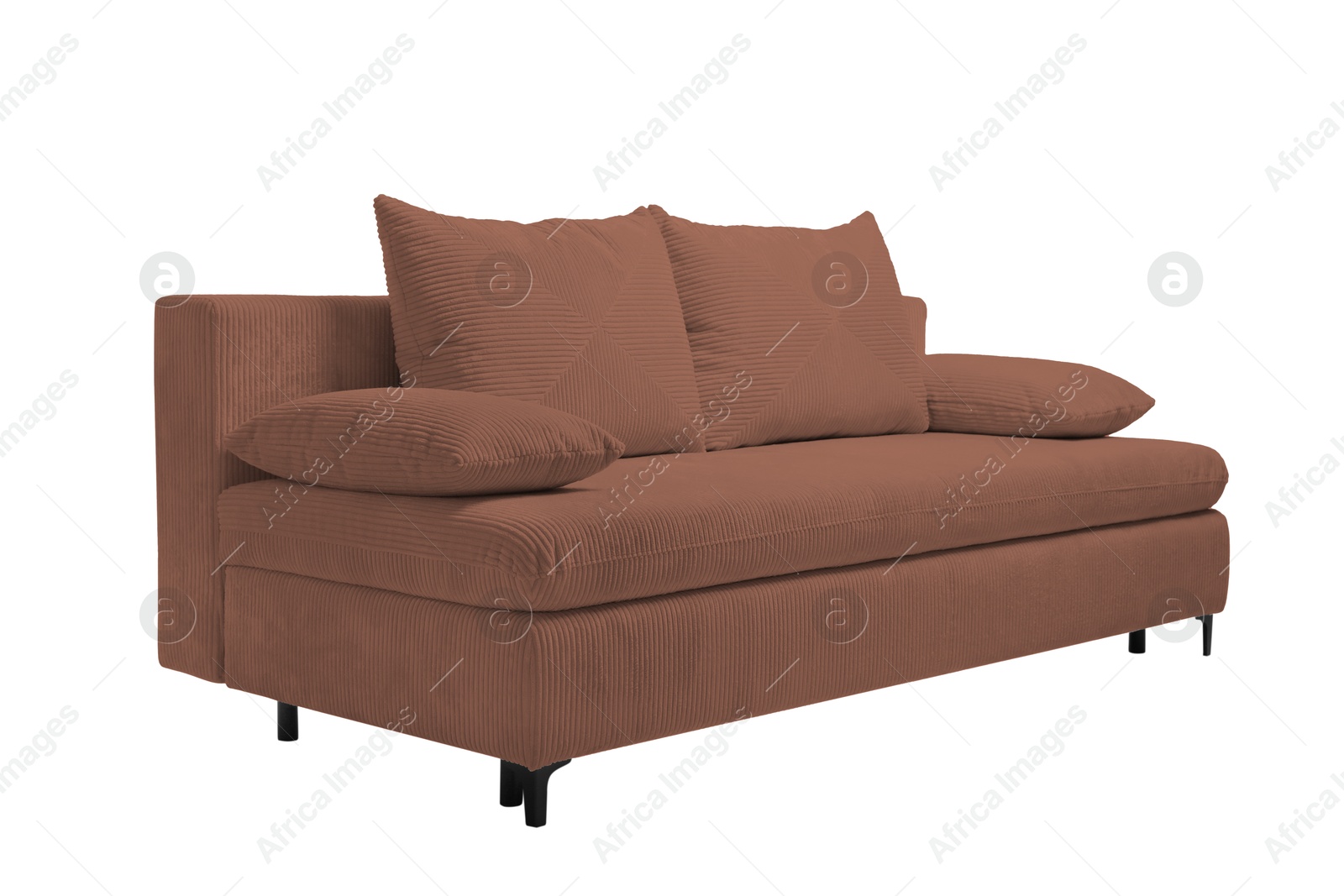 Brown sofa isolated on white. Furniture for living room interior Image of Brown sofa isolated on white. Furniture for living room interior
