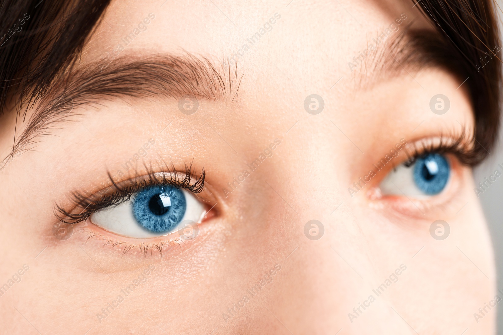 Closeup view of woman with blue eyes Image of Closeup view of woman with blue eyes