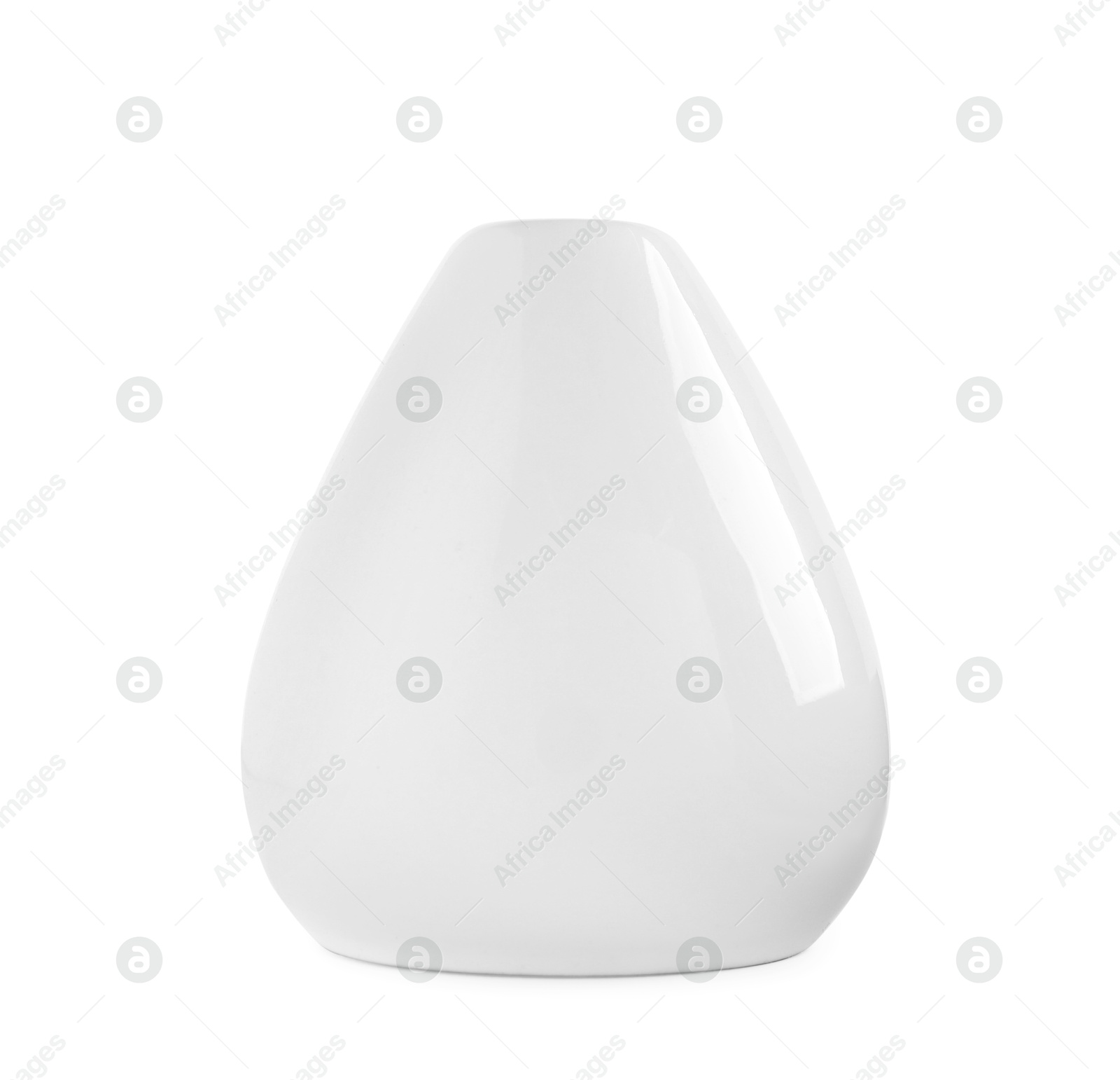 One beautiful ceramic vase isolated on white Photo of One beautiful ceramic vase isolated on white