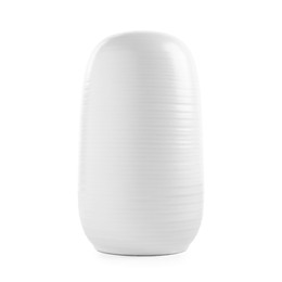 Photo of One beautiful ceramic vase isolated on white