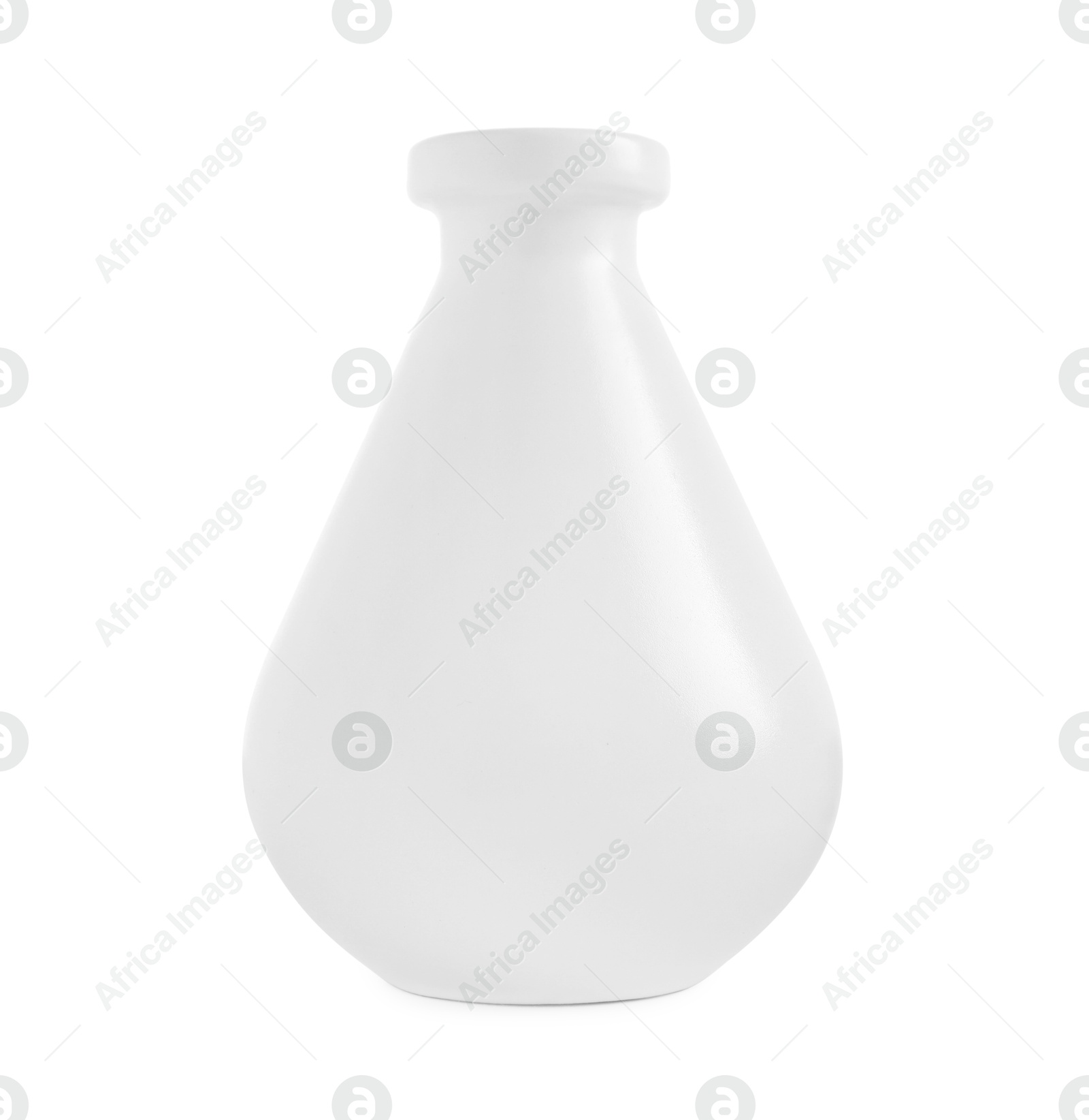 One beautiful ceramic vase isolated on white Photo of One beautiful ceramic vase isolated on white