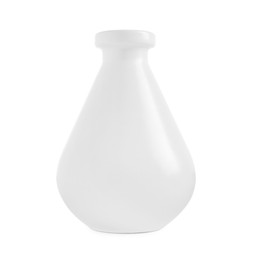 Photo of One beautiful ceramic vase isolated on white