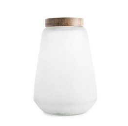 Photo of One beautiful ceramic vase isolated on white