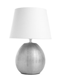 Photo of Stylish elegant night lamp isolated on white